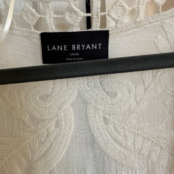 Lane Bryant Ivory Embroidered Overlay - Picture 3 of 10